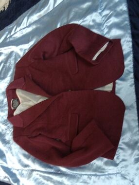 Women's Burgundy Blazer Jacket - Unbranded
